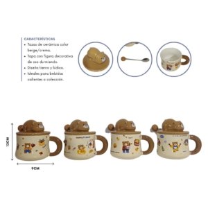 Pocillo Capibara tapa porcelana